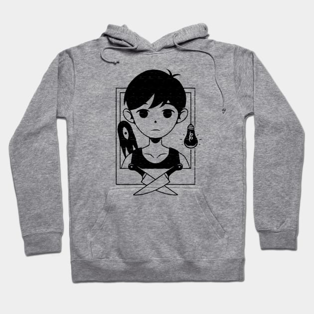 Black & White Boy Hoodie by Alundrart